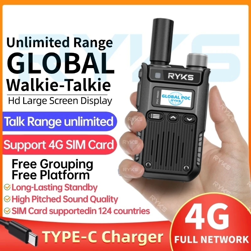 جهاز اتصال لاسلكي 4G 2 حزمة عالمية Ptt جهاز اتصال لاسلكي لاسلكي طويل المدى عسكري 10000 كجم