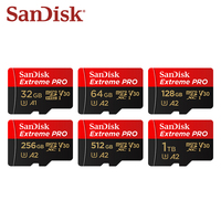 SanDisk Flash Memory Card Extreme Pro MicroSDXC USH-I Card with Adapter 64GB 128GB 256GB 512GB 1TB MicroSDHC 32GB A1 V30 TF Card