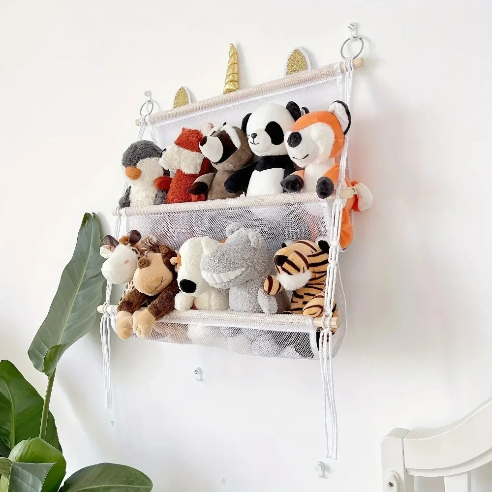 1/2/3 Layers Wall Hanging Toy Organizer Space Saving for Bedroom Capable of Holding Multiple Stuff Home Storage Repisas Pared1PC