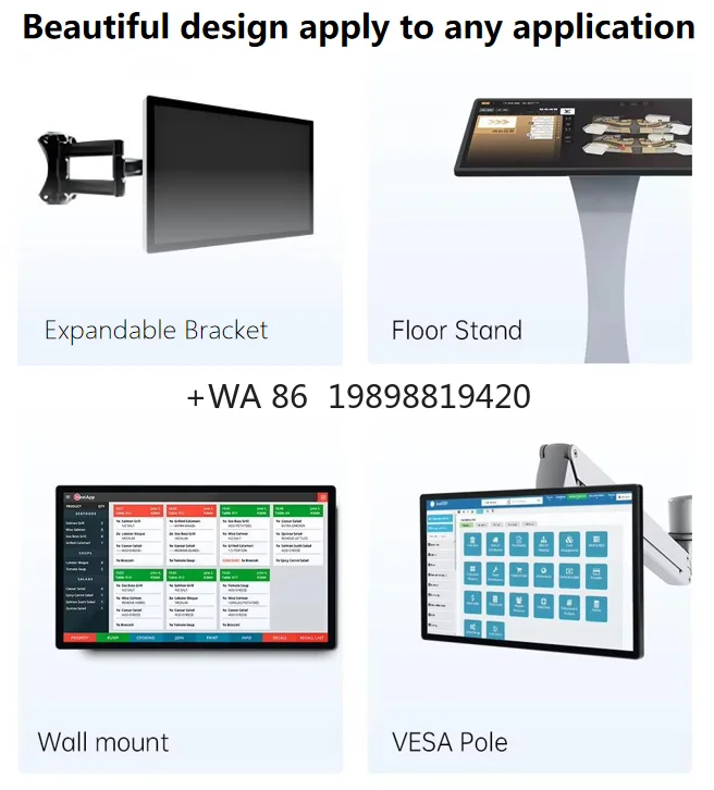 

Large 55 Inches Android Smart Display with Touch Screen for Retail Store for Restaurant Fast Food Menu Board Player