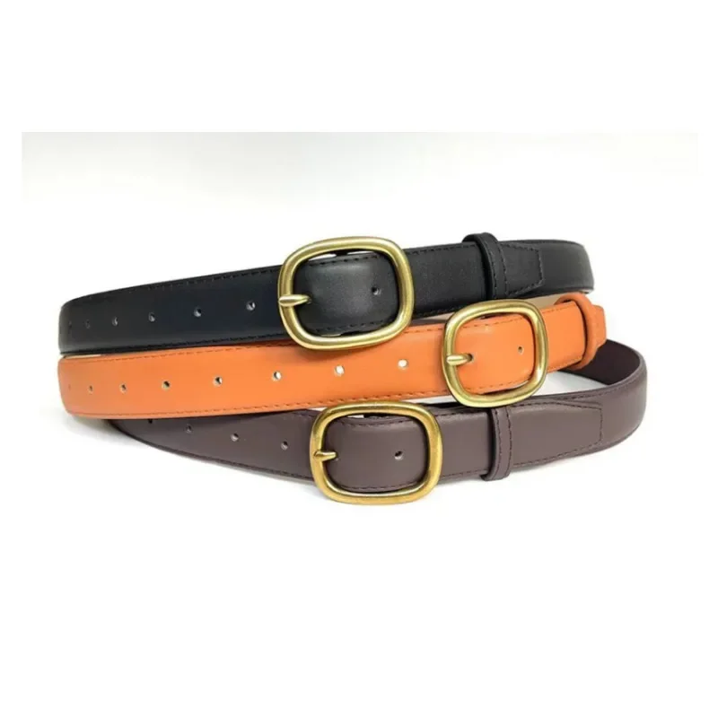 

Retro Ellipse Needle Belts for Women Fashion Student Jeans Decoration PU Leather Belt Trend Girl Clothing Accessories