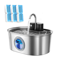 3.2L Wireless Stainless Steel Pet Water Feeder Auto Cat Fountain faucet Smart Dog Water Dispenser Visual Window Drinking Bowl