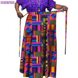 ORIENTAR Women Traditional Mermaid Long Skirt Dress Africa Bazin Riche Print Clothing Lady Women Loincloth Plus Size WY9792-2