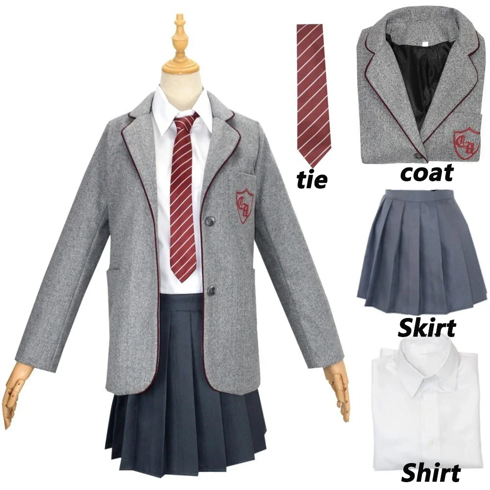 Film Matilda Costume Cosplay uniforme scolastica cappotto gonna cravatta Roald Dahl Matilda Cosplay abiti da scuola di Halloween per bambini ragazze