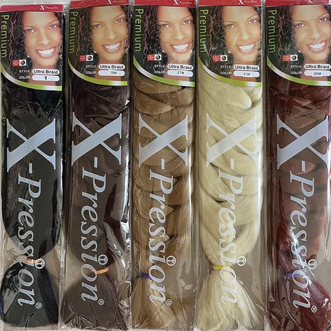 82 인치 점보 브레이드 헤어 합성 Xpression 브레이드 크로 셰 뜨개질 헤어 익스텐션 165g Pre Stretched Braid 여성용 도매