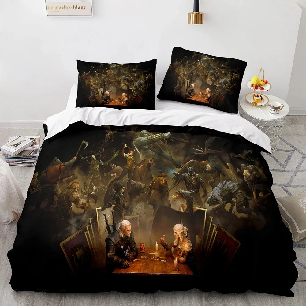 3D Printed The Witchers Bedding Set Boys Girls Twin Queen Size Duvet Cover Pillowcase Bed Kids Adult Home Textile