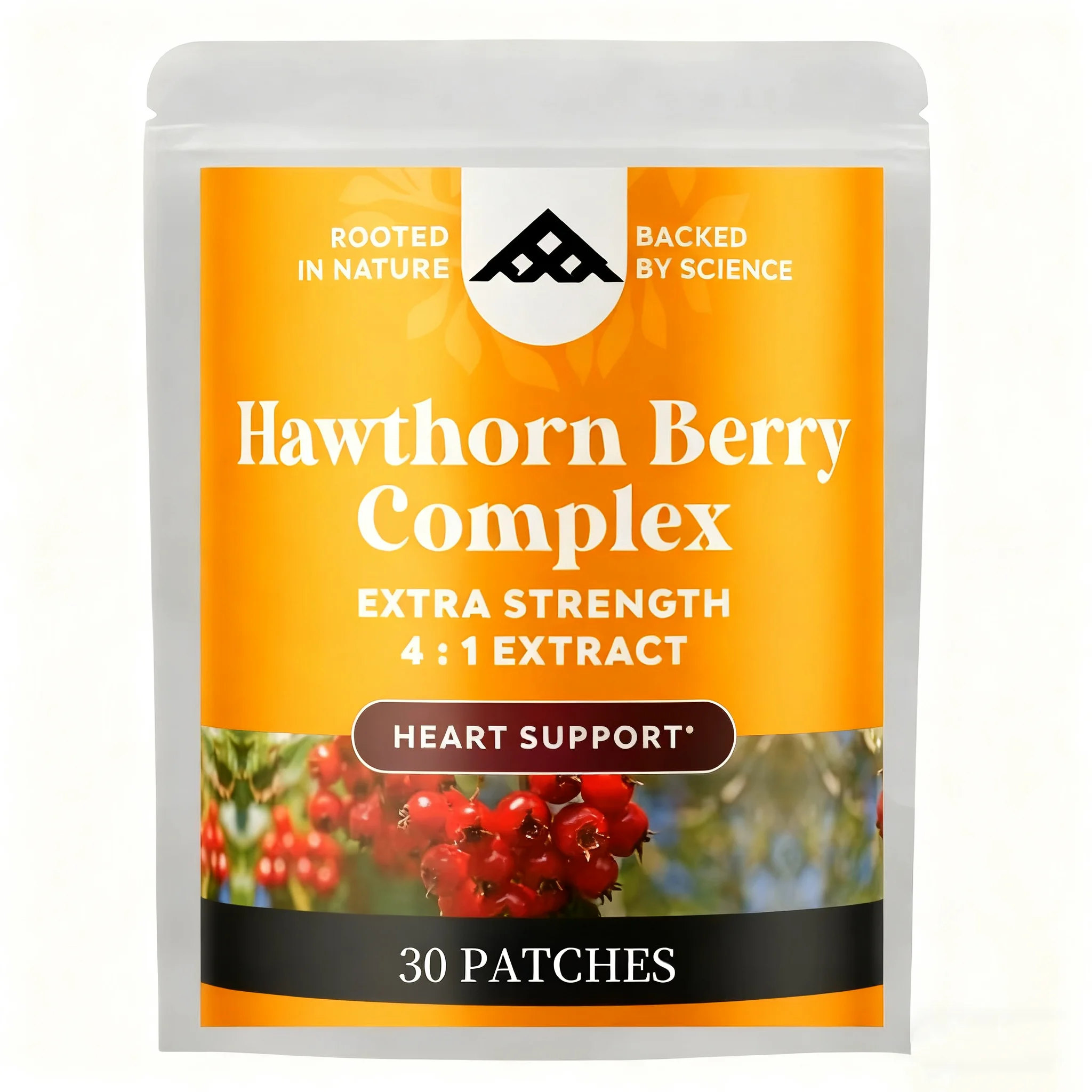 30 Patches Hawthorn Berry Transdermal Patches With Dandelion Vitamin- For Heart Health & Digestion