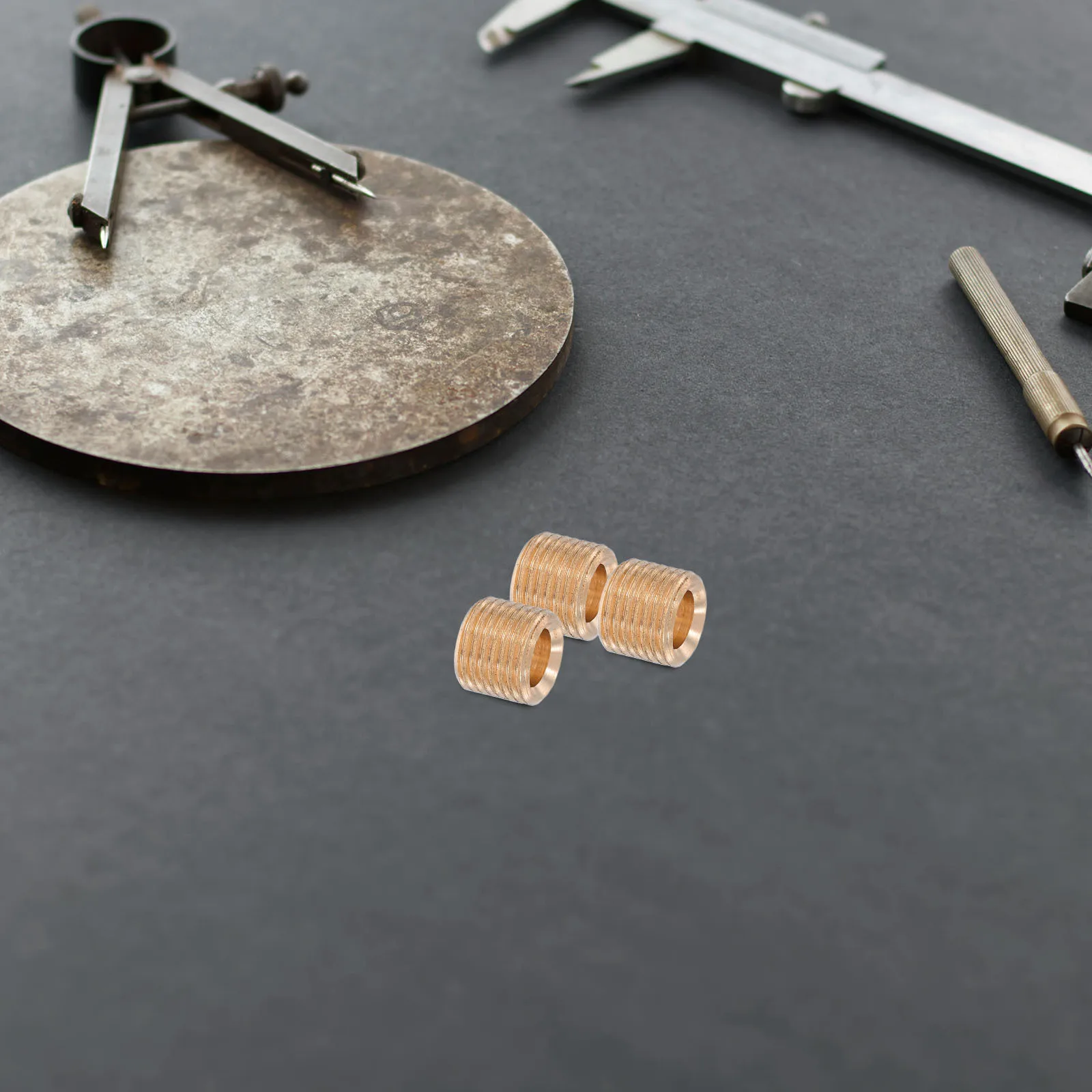 

10Pcs Copper Coupling M10 Hollow Threaded Pipe Nipple for Lamp Repair Lighting Fixtures and Industrial Assembly Metal Connector