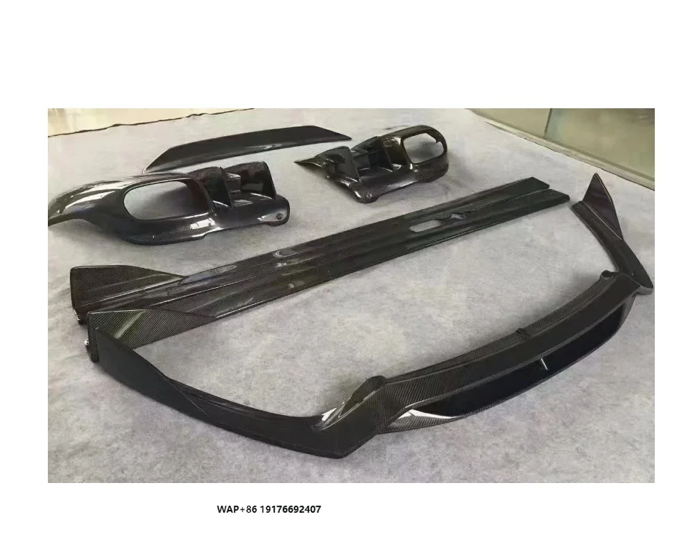 High Quality Forged Carbon Fiber DMC Style Front Bumper Edge Lip Side Skirts Rear Diffuser Rear Spoiler for F12  Aerokit