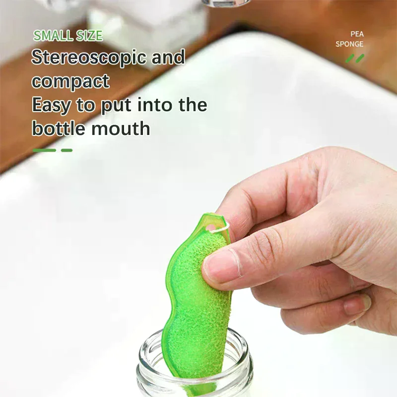 Cleaning Beans Sponge Internal Cleaning Durable Beans Shaped Bottle Cleaning Sponge Magic Beans Cleaner Reusable Bottle