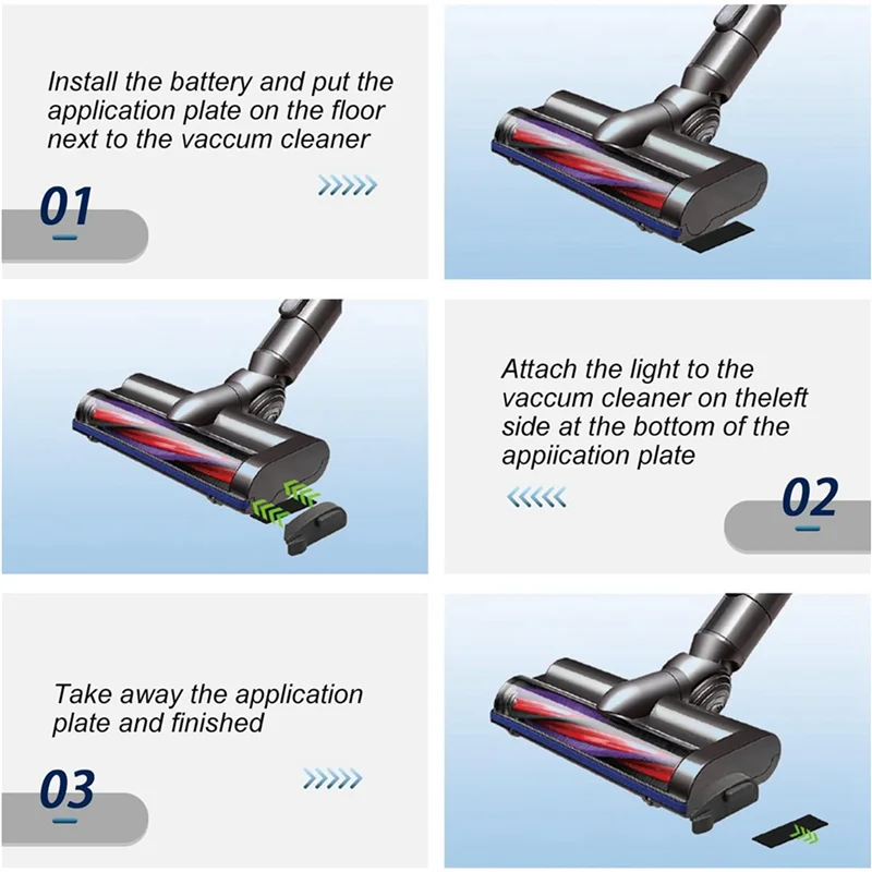 

M10K 2X Vacuum Cleaner LED Dust Display Lamp, Vacuum Green Light For Pet Hairs Dog Fur, Upgraded Universal Vacuum Accessories