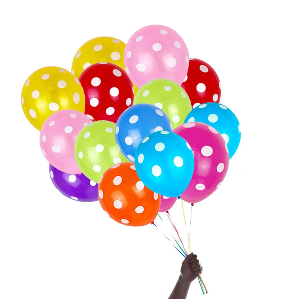 

50 Pcs Dot Balloon Colorful Inflatable Party Ballons Clear Round Birthday Wedding Anniversary Kids Gift HomeDecoration