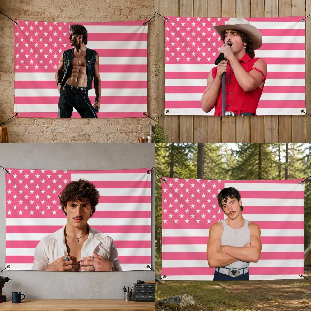 Music Famous Global Popular Modern Music B-Benson Boone Flags Flag Banner for Bedroom Dorm Party Home Living Room Game Room Gift