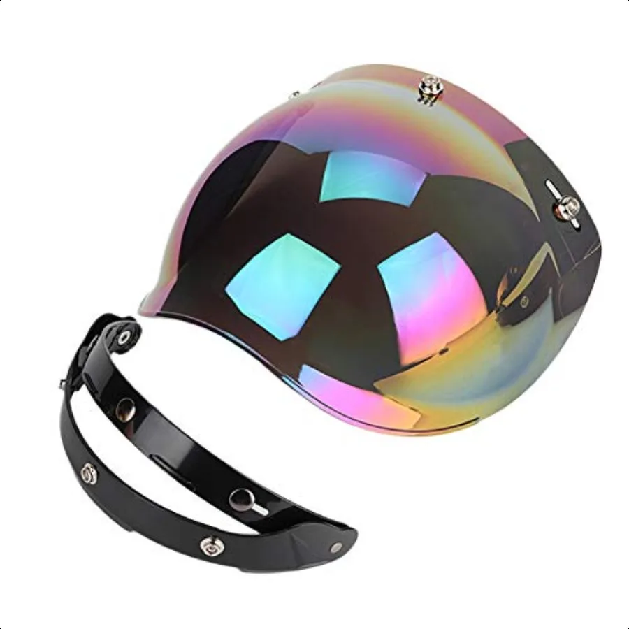 

Windproof Lens Motorcycle Retro 3snap Sun Visor Windproof Lens Colored for 3 snap flip motorcycle helmet biltwell helmets visor