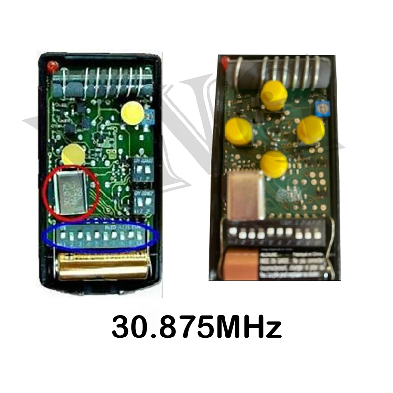 Imagem -02 - para 30.875 Mhz Nice K1m K2m K4m Bt1k Bt2k Bt4k Abridor de Portão de Controlo Remoto para Porta de Garagem 30.875 Mhz Código Fixo