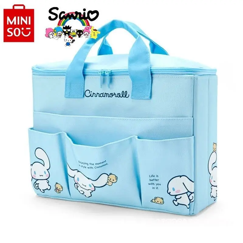 Miniso Hello Kitty Women\'s Handbag Fashionable High Quality Diaper Bag Cartoon Large Capacity Multi Functional Storage Mommy Bag