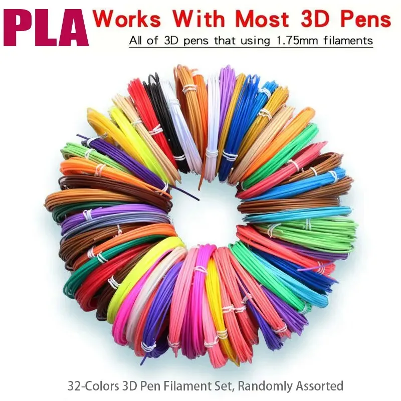 

Low Temperature PCL & High Temperature PLA Filament for 3D Printing Pen Safe Non-Toxic Refills for Kids Drawing Craft Art