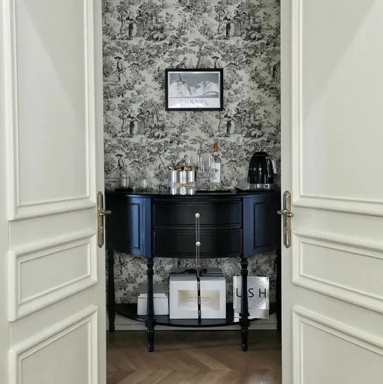 All solid wood American simple entrance table, foyer corridor with drawers entrance cabinet