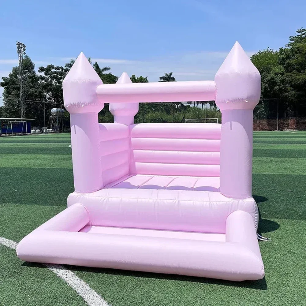 8x10ft Pastel Pink blue peach Inflatable Bounce House Factory Supply Ball Pit Jumping Castle Indoor Playground Kids Soft Play