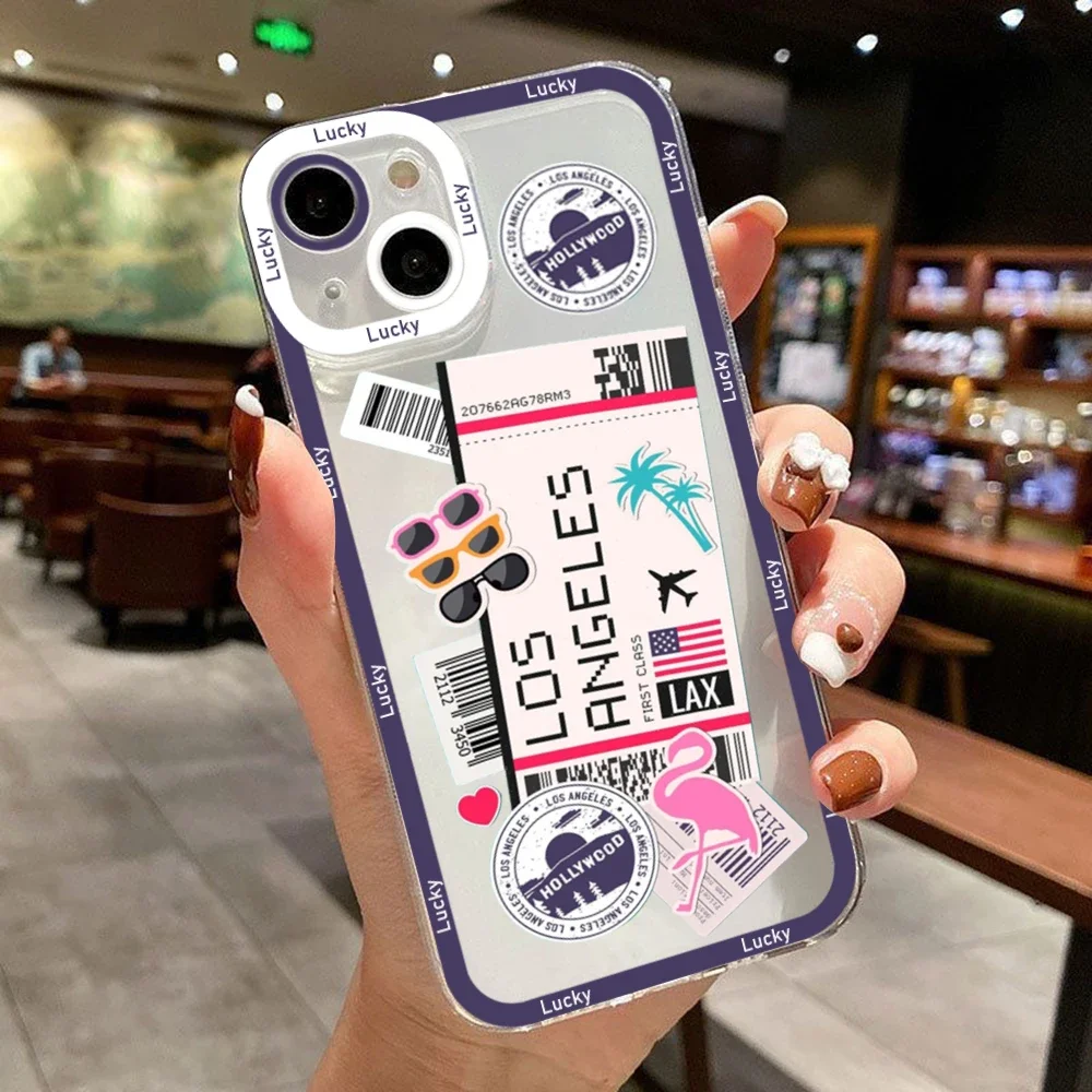 World City Travel Tokyo New York London Clear Phone Case For iPhone 15 14 13 12 Mini 11 Pro Max X XR XS 7 8 Soft Silicone Cover