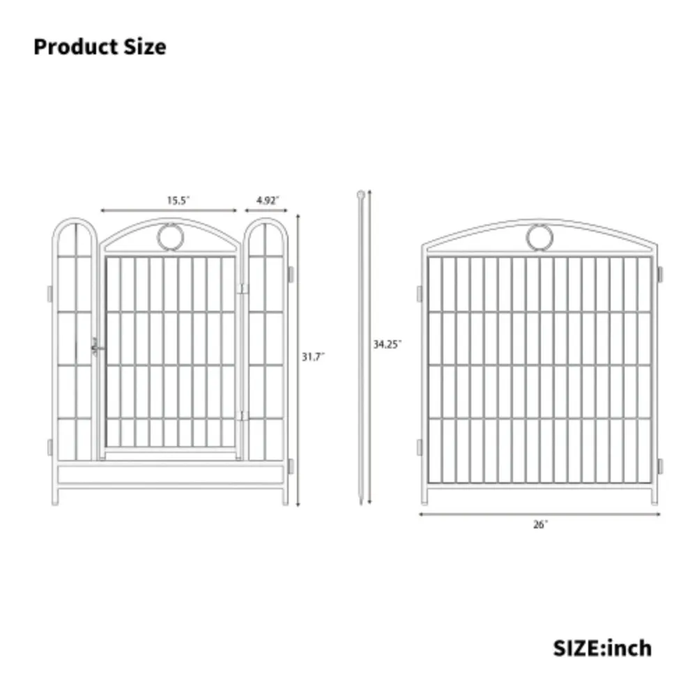 32 Inch 8 Panel Metal Dog Fence Pet Dog Barrier Fences Outdoor Playpen For Dog Safety Fence Indoor