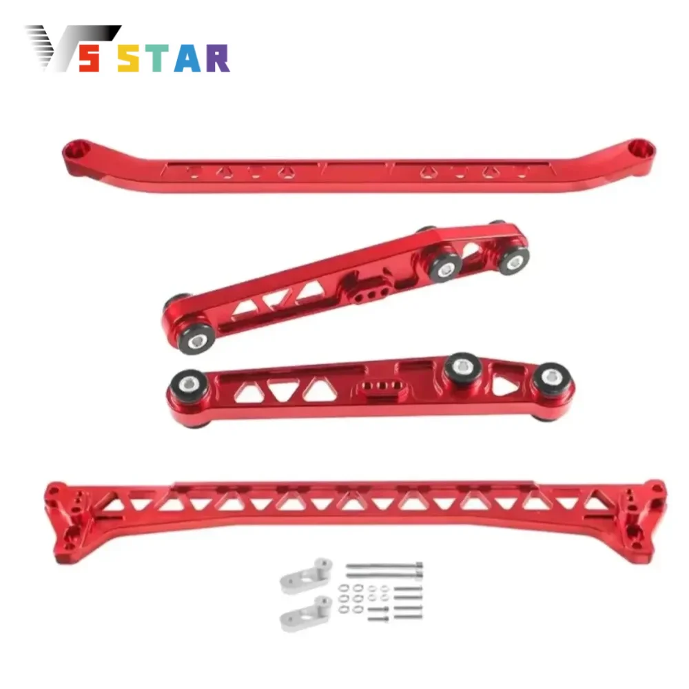 

Heavy Duty Aluminum Rear Lower Control Arm Subframe Brace Tie Bar Kit Red For 1993-1997 Honda Del Sol 1994-2001 Acura Integra