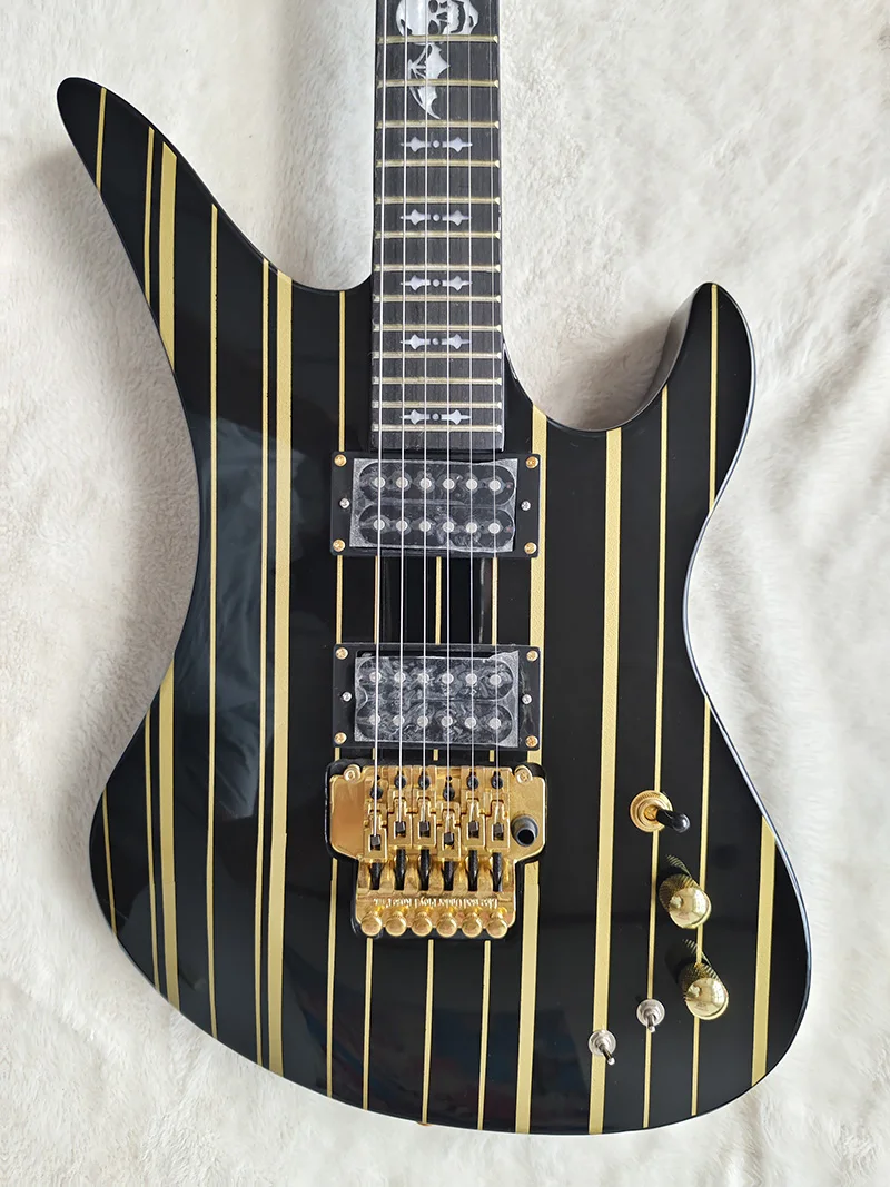 

Electric Guitar with Patterned Body, High Quality In Stock, Fast Shipping