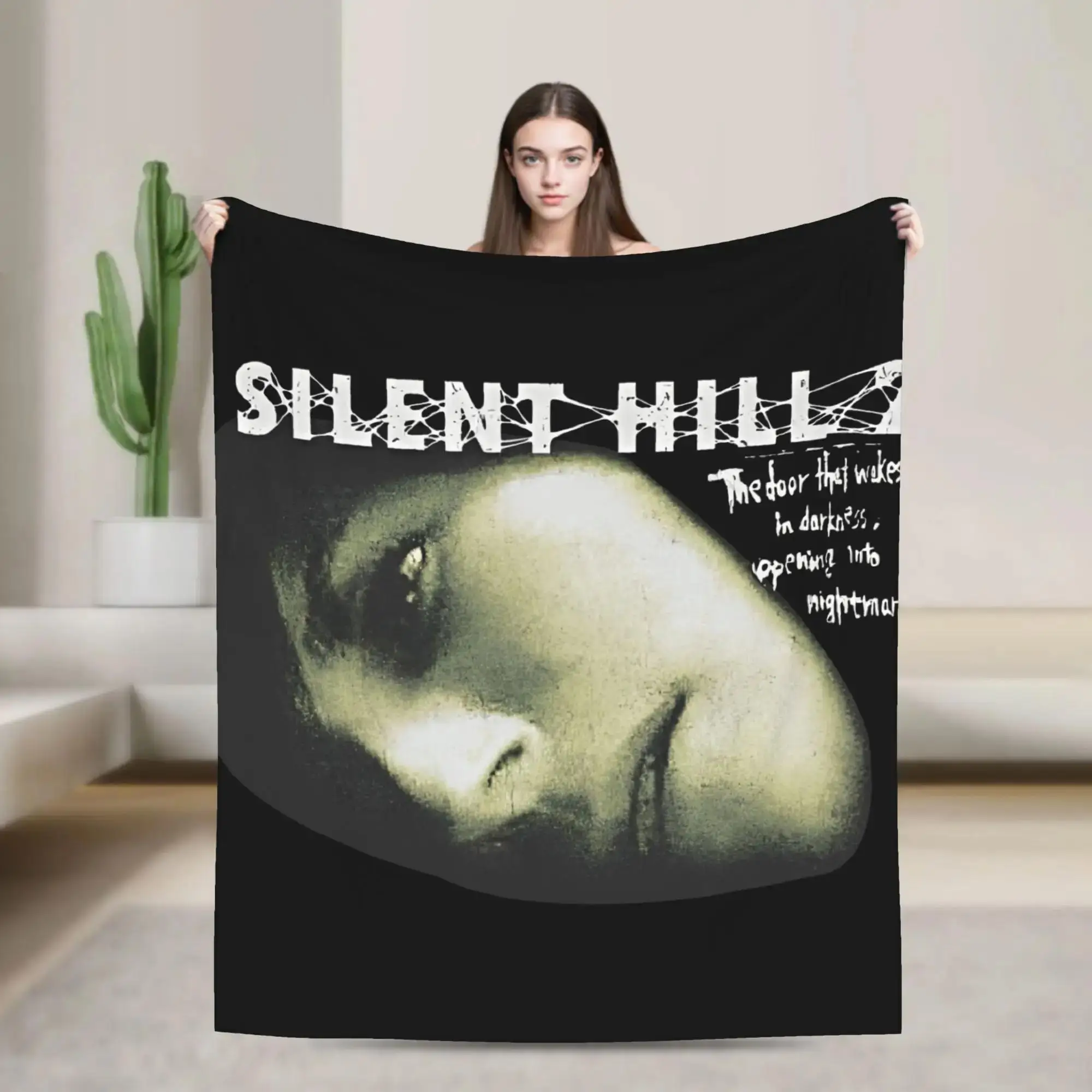 

Плюшевый плед с тематикой игры Silent Hill для дивана, кровати, домашнего декора, мягкий фланелевый плед для пикника в уличном стиле