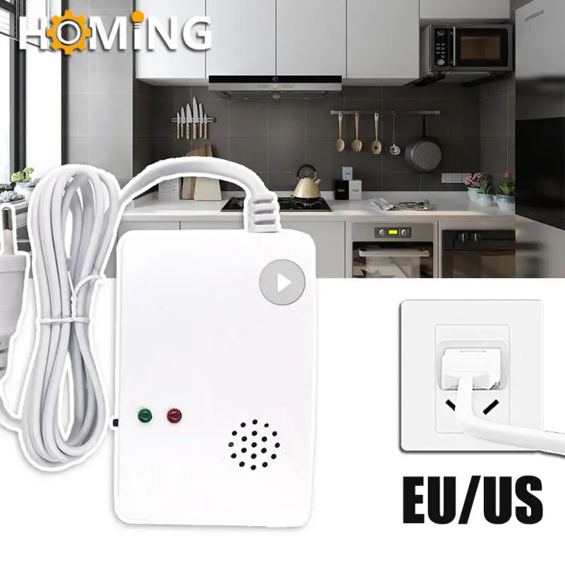Sensor de Vazamento de Gás Combustível Alarme para Cozinha Combinação de Gás Natural e Monóxido de Carbono Detector Conecte em co Propano Glp