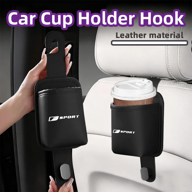 

Car Seatback Water Cup Holder Leather Storage Box Drink Rack Interior For Lexus IS250 IS200 CT200h GS300 LS430 RX450h LX570