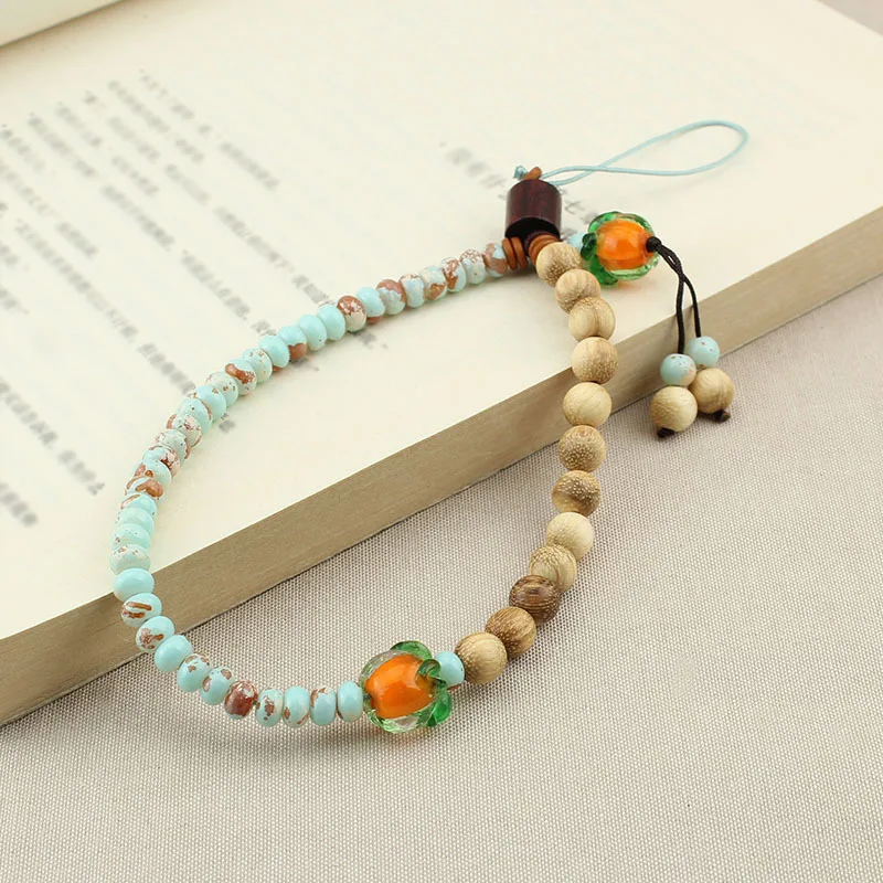DIY accessories Persimmon Ruyi short mobile phone chain lanyard women's exquisite pendant anti-lost wrist rope small fresh liter