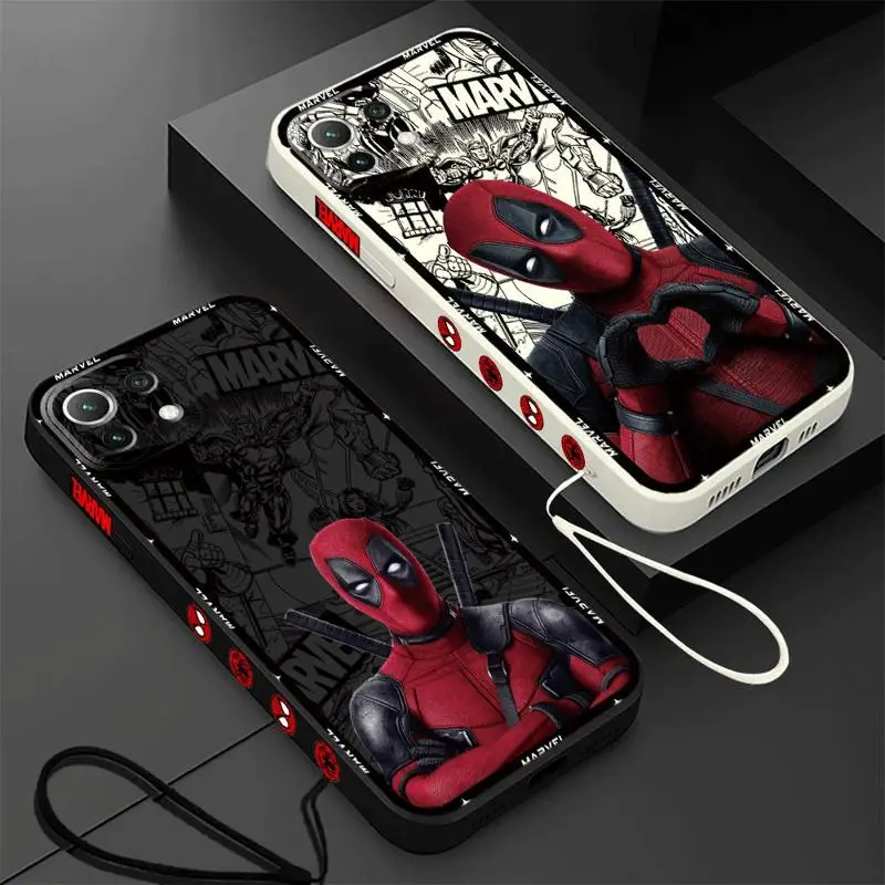 Marvel Deadpool Case for Realme C55 C53 C25 C33 C35 C30 C25S C21Y C20 RealmeNarzo50 C12 GT Neo2 Square Liquid Cover