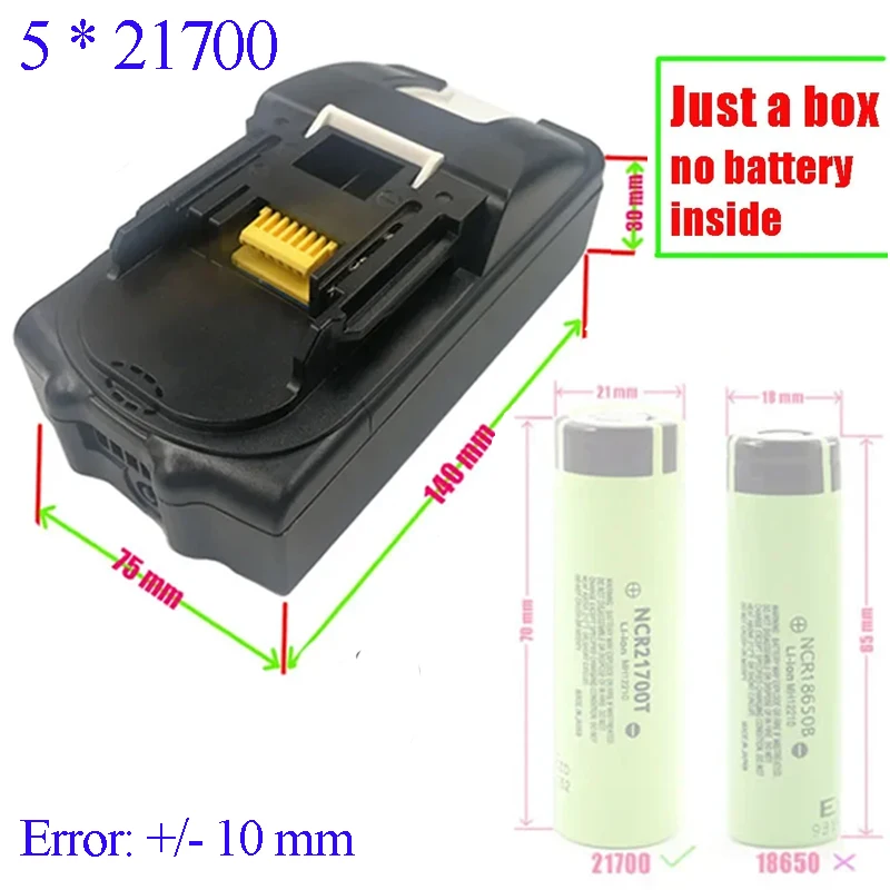 BL1830 5X21700 Li-ion Battery Case BMS PCB Charging Protection Circuit Board Shell Box For MAKITA 18V Lithium Batteries Housings