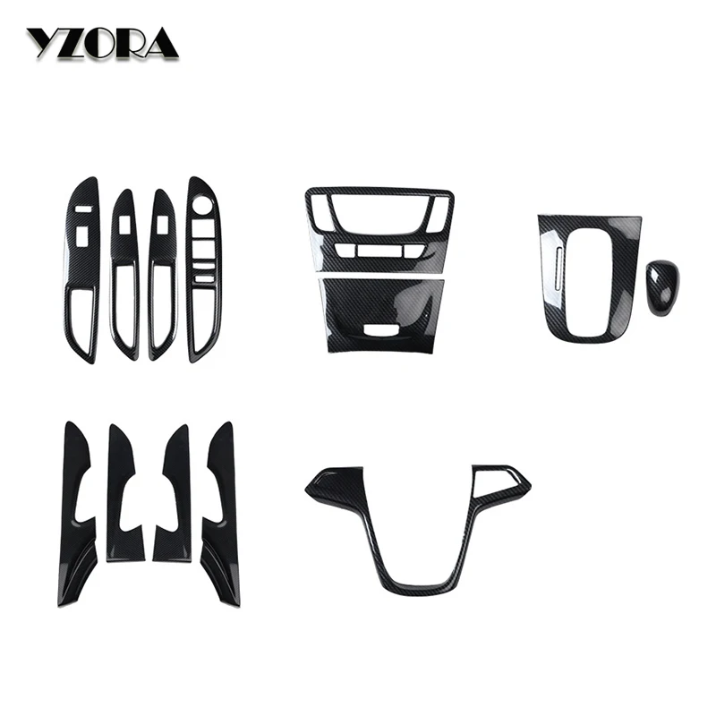 

Car Interior Carbon Fiber Full Set Sticker For Buick Mokka 2016-2018 Accessories 13PCS Gear Shift Panel Cover Interior Sticker