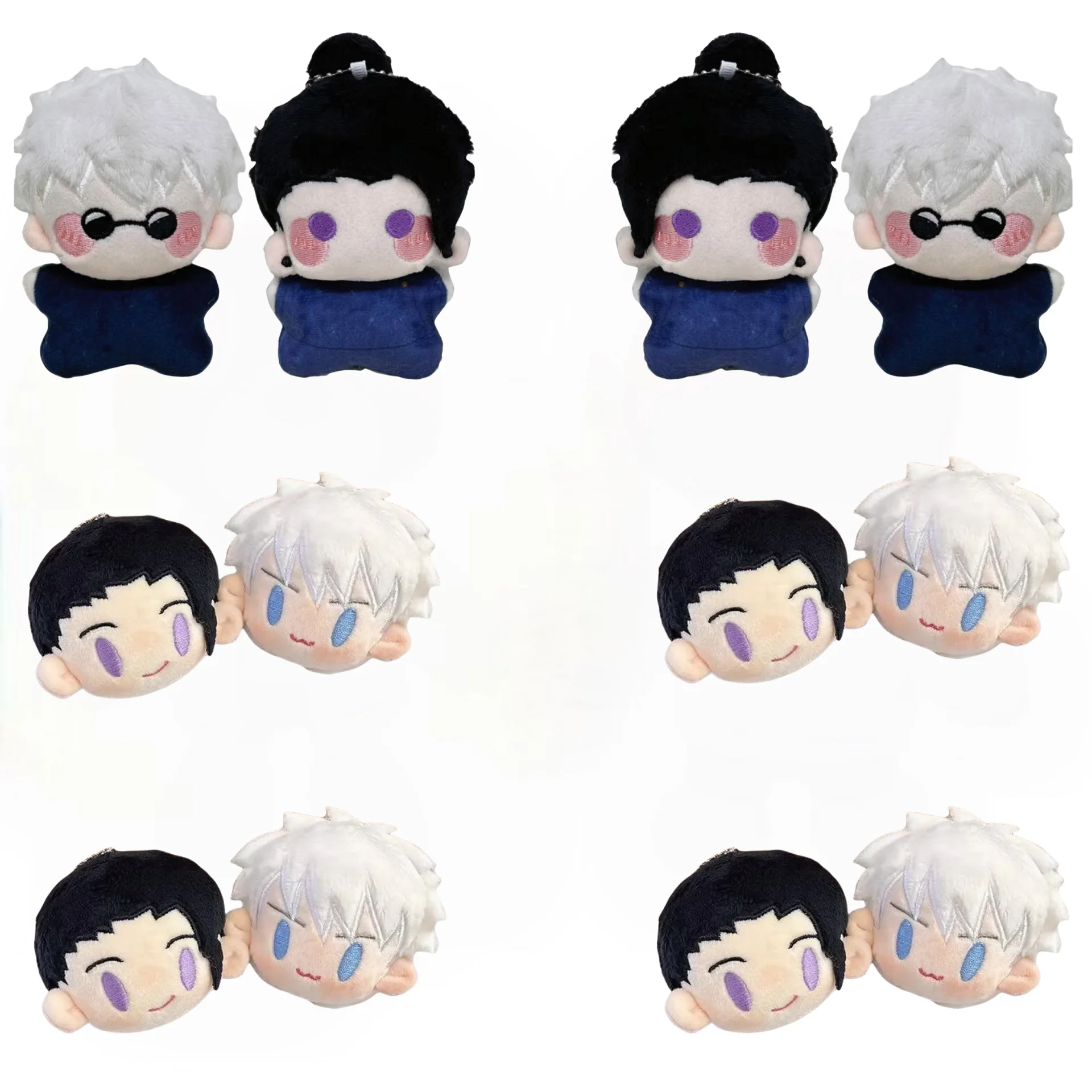 

New Jujutsu Kaisen Plush Keychain Gojo Satoru Dolls School Bag Pendants Keyring Geto Suguru Cute Soft Stuffed Key Chains For Kid