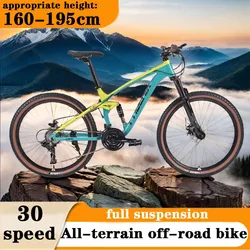 26/27.5 inch soft tail Mountain Bike Full Suspension Cross Country Bicycle 30 speed MTB cable disc brake Downhill bicicleta