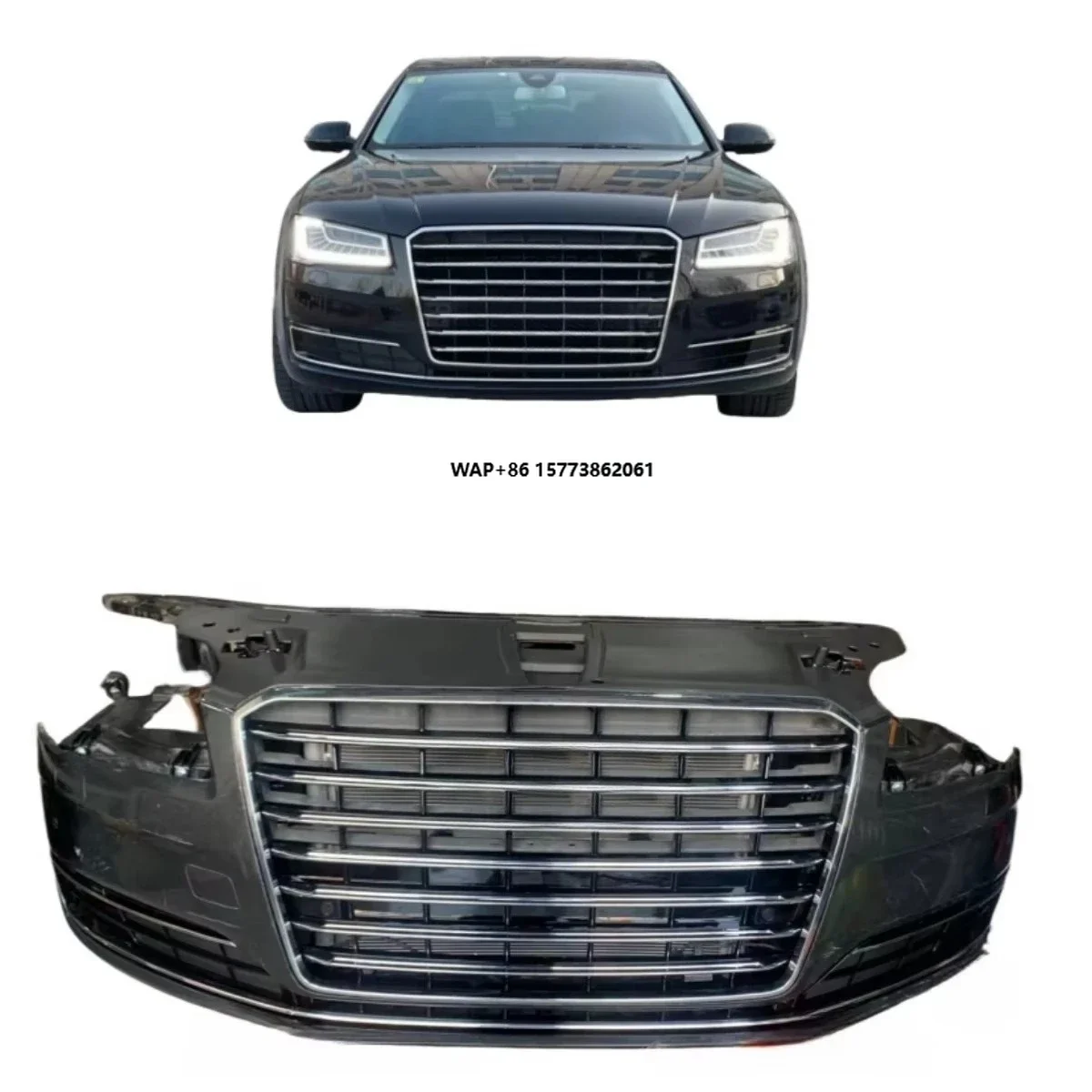 

A8L Body Kit Surround Grille D4 D5 Front Bumper Tank Electronic Fan Head Assembly Bolt-On 100% Tested