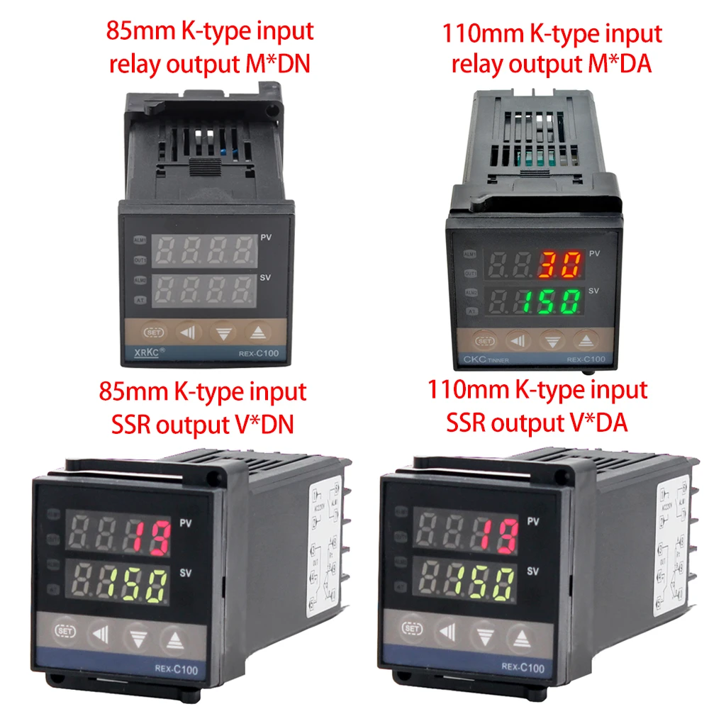 

REX-C100 PID Intelligent Temperature Controller Universal/K Type LED Digital Display Thermostat SSR Relay Output Thermoregulator