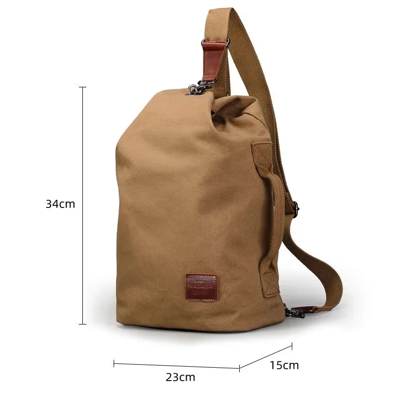 Imagem -06 - Jamhoo-canvas Sling Crossbody Peito Bolsa para Homens Bolsa de Ombro de Grande Capacidade Mochila de Alta Qualidade