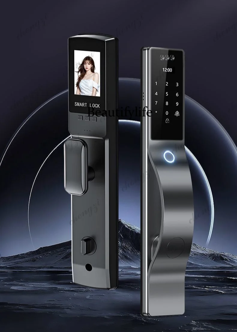 3D facial recognition smart fingerprint lock can be remotely unlocked electronic lock