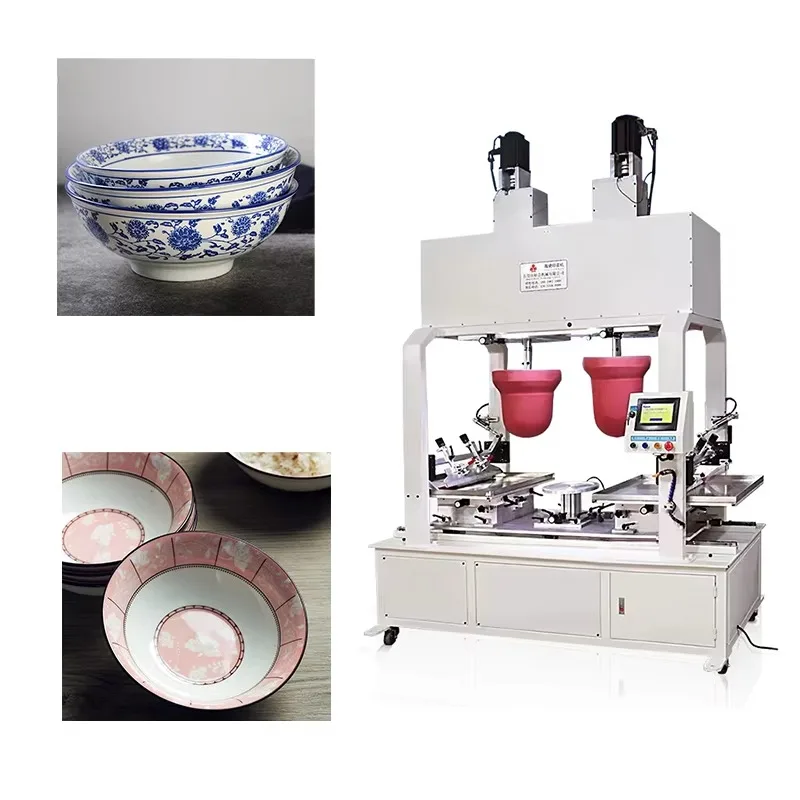 High Quality 2 Colour Semi Automatic Bowl Printing Machine Ceramic Bowl Pad Printing Machine