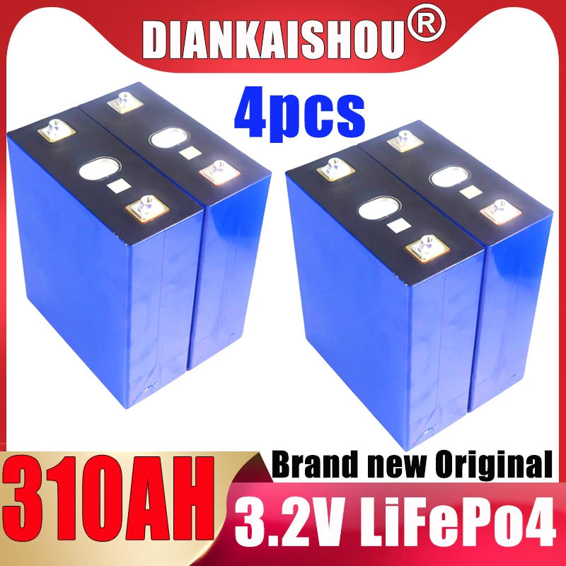 4pcs brand new 3.2V 310AH LiFePo4 battery DIY 12V A-class original battery marine outdoor rechargeable battery EU/US tax exempt