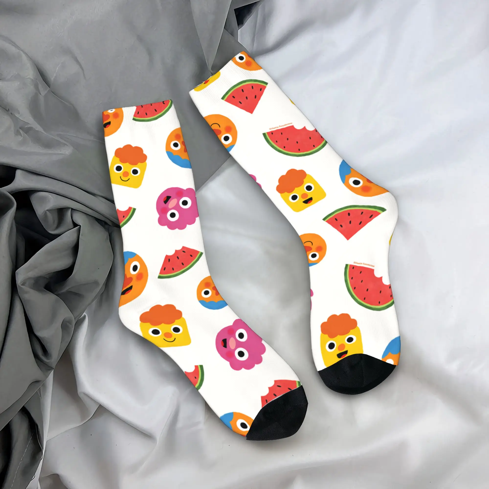 Noodle & Pals Watermelon Party Wrapping Socks Autumn Super Simples Stockings Funny Couple Warm Soft Socks Running Non Slip Socks