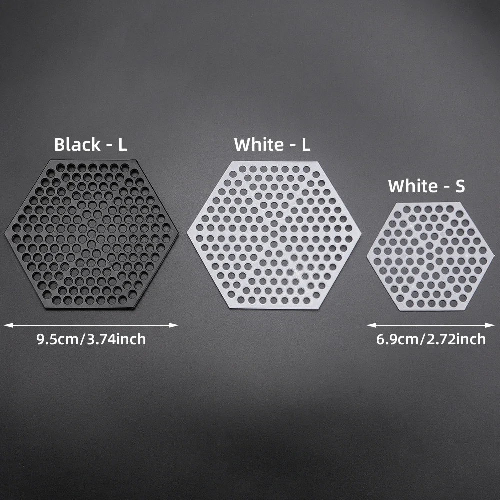 50pcs DIY Hexagon Weaving Mesh Design Pattern Accessories, Plastic Weaving Template Board for DIY Crochet Yarn & Pearls Bags - view 3