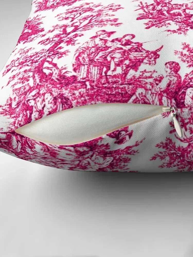 NOMADES Artsy vintage Toile de Jouy - Red Throw Pillow bed pillows Cushion Child pillow