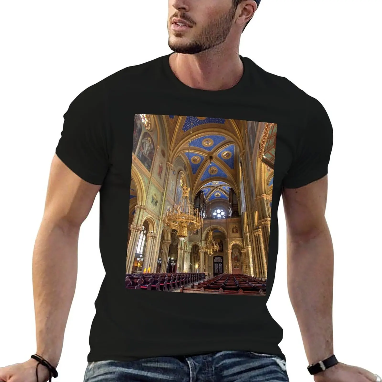 Altlerchenfelder Pfarrkirche, 1070 Vienna Austria T-Shirt summer tops customs design your own graphic shirts T-shirt men