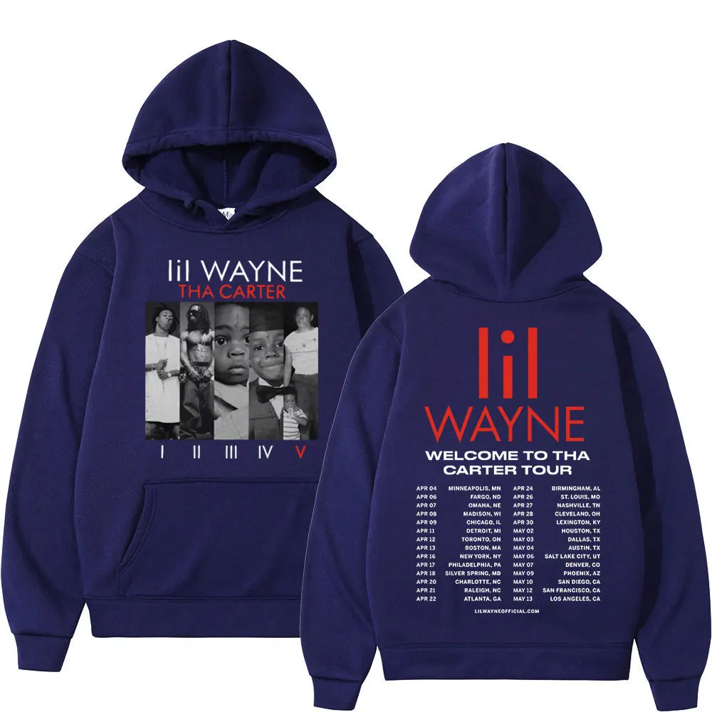 

Rapper Lil Wayne Double Sided Print Hoodie Women Trend Hip Hop Rap Sweatshirts Fashion Vintage Oversized Pullover Streetwear