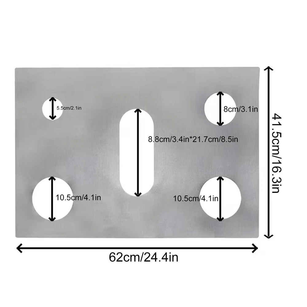 Gas Stove Protector Cover Furnace Cleaning Pad 0.2mm Thickness 5-hole Gas Cooker Anti-Oil Stovetop Burner Cooker Protective Mat