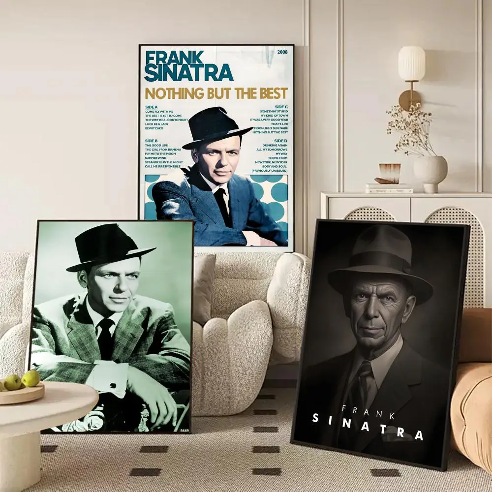 ملصق Superstar F-frank Sinatra ملصق جداري عصري جيد مطبوع على ورق PP لتزيين غرفة المعيشة والمكتب #2