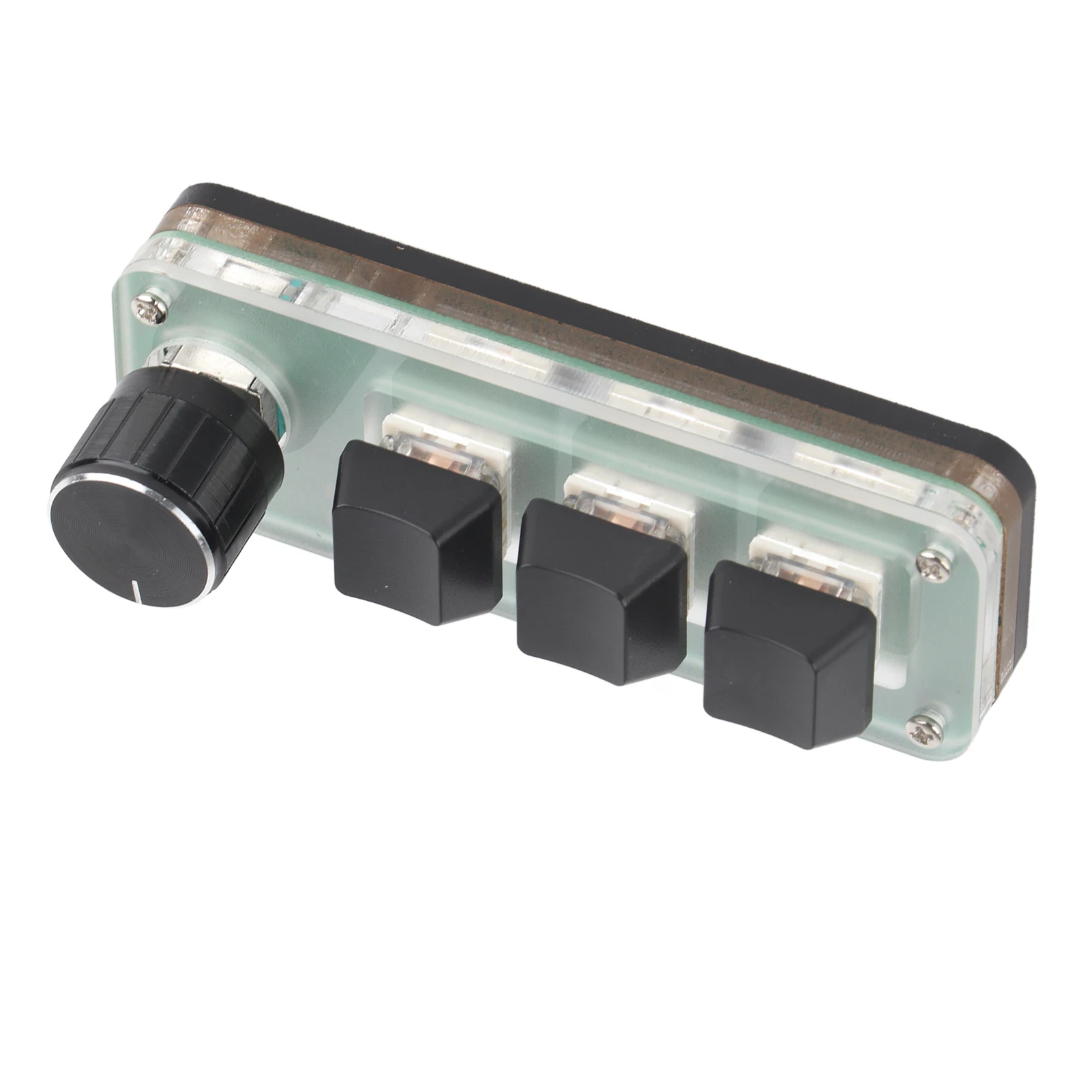 لوحة مفاتيح صغيرة بمقبض ، اختصار متعدد الوظائف ، إضاءة خلفية RGB ، لوحة مفاتيح ميكانيكية USB ، برمجة ذاتية الصنع ، ألعاب ، 3 مفاتيح